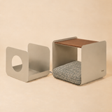 Dimora • Litter Box Side Table in Walnut-Stained Oak