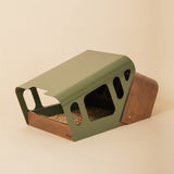 Scocca • Curved Hay Feeder in Walnut-Stained Oak