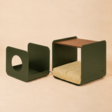 Dimora • Litter Box Side Table in Walnut-Stained Oak