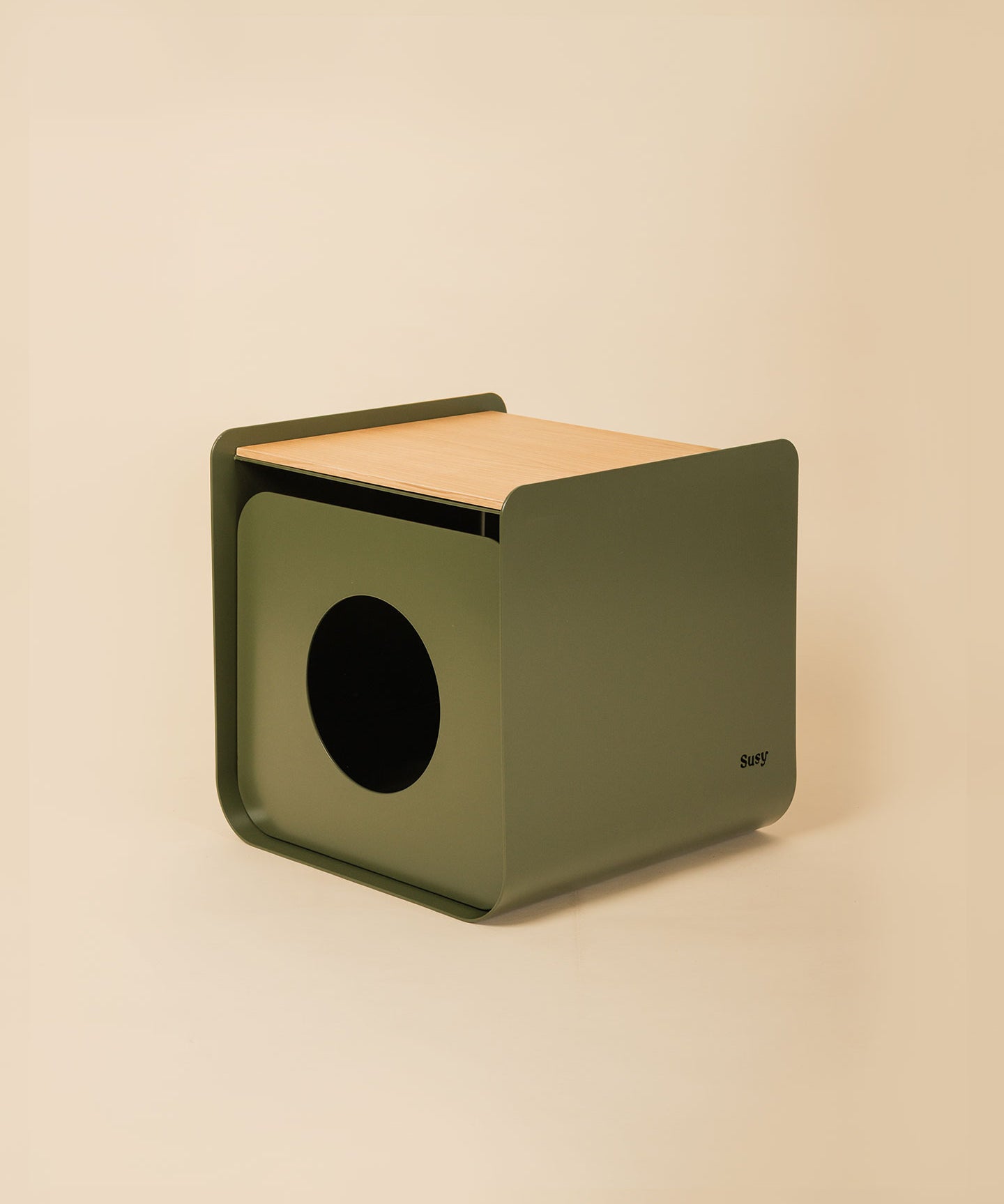 Dimora • Litter Box Side Table in Natural Oak