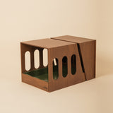 Retta • Squared Hay Feeder in Walnut-Stained Oak