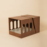 Retta • Squared Hay Feeder in Walnut-Stained Oak